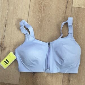 All in Motion Lavender Zip-Front Bra
